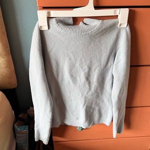 Baby blue soft slotted top